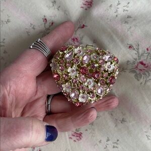 Pink and Gold Heart Pendant